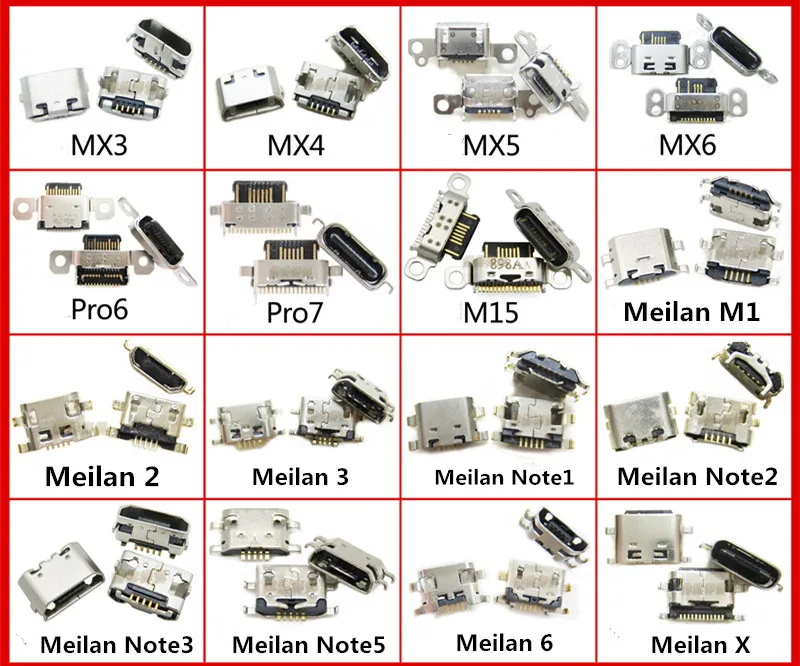 Разъем Micro USB разъем для зарядного порта гнездо MX3 MX4 MX5 MX6 Pro5 Pro6 Pro7 Plus Meilan 2 3 6 M1 M15 NOTE 5