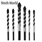 Набор сверл для керамической плитки, бетона, кирпича, стекла, пластика и дерева, 6 шт., наконечники из карбида вольфрама, лучший размер 6-12 мм