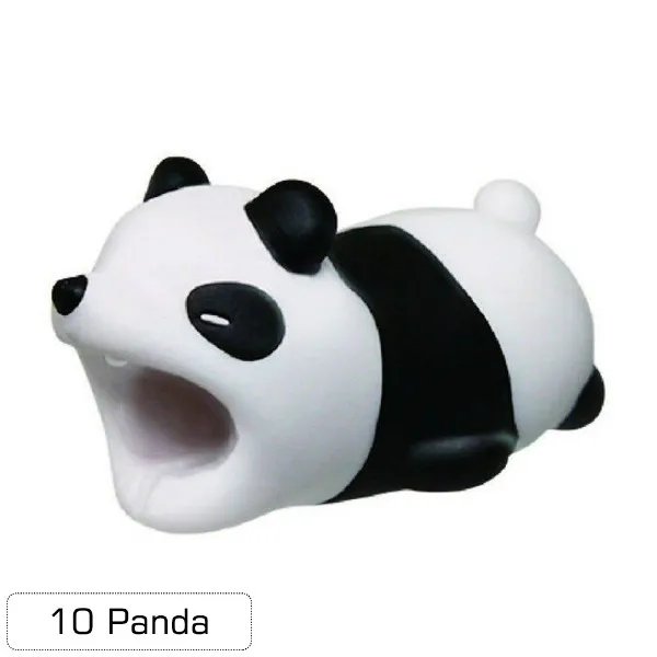 10(Panda) 1 шт. животных кабель среднего класса против царапин для Iphone Protege кабель Друзья Мультфильм кабель укус аксессуар для телефона, держатель модель забавные - Цвет: 10(Panda)