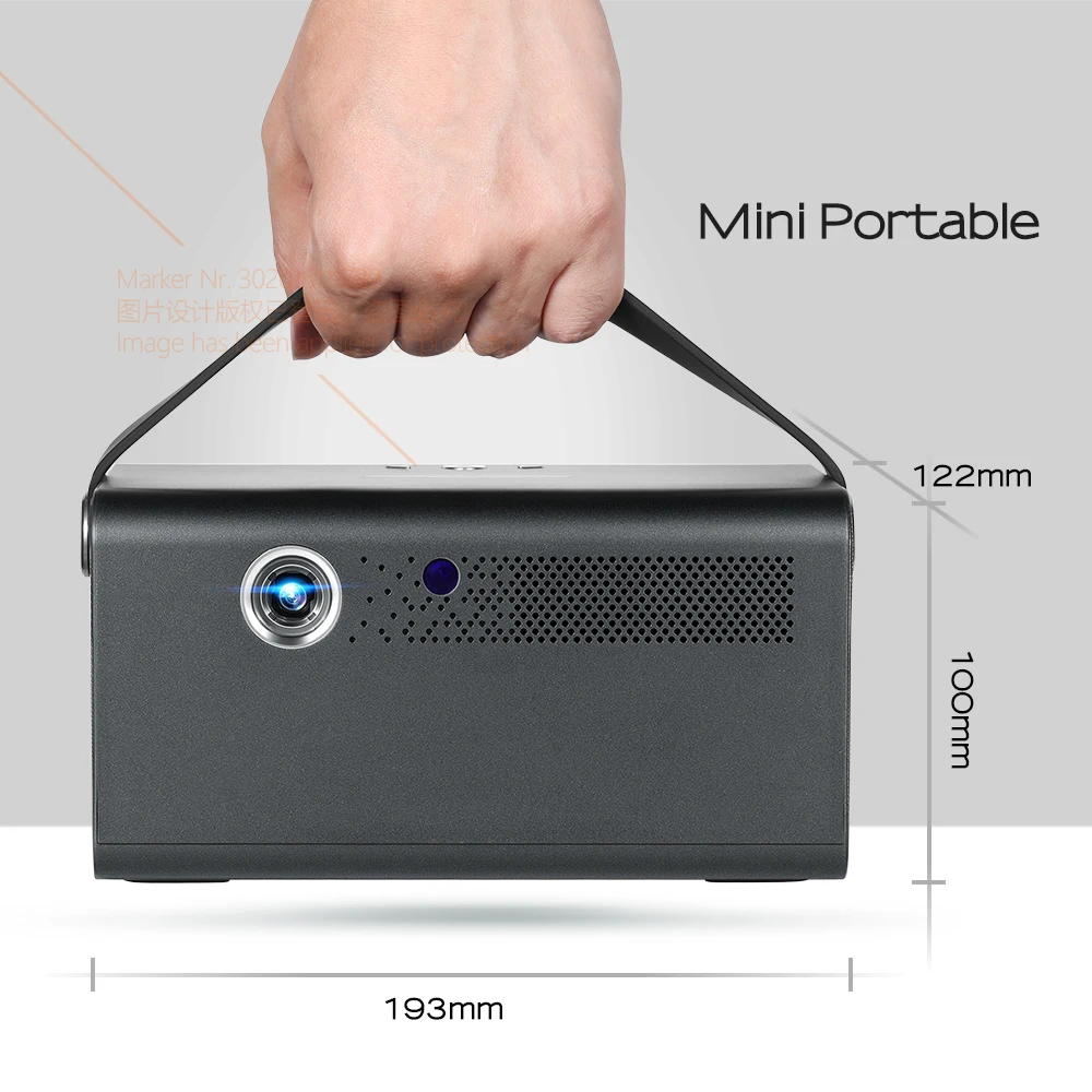 Новейший мини-проектор AUN V7, 1280x800 P, Android WIFI Bluetooth светодиодный проектор. Поддержка 4K видео, портативный 3D домашний кинотеатр