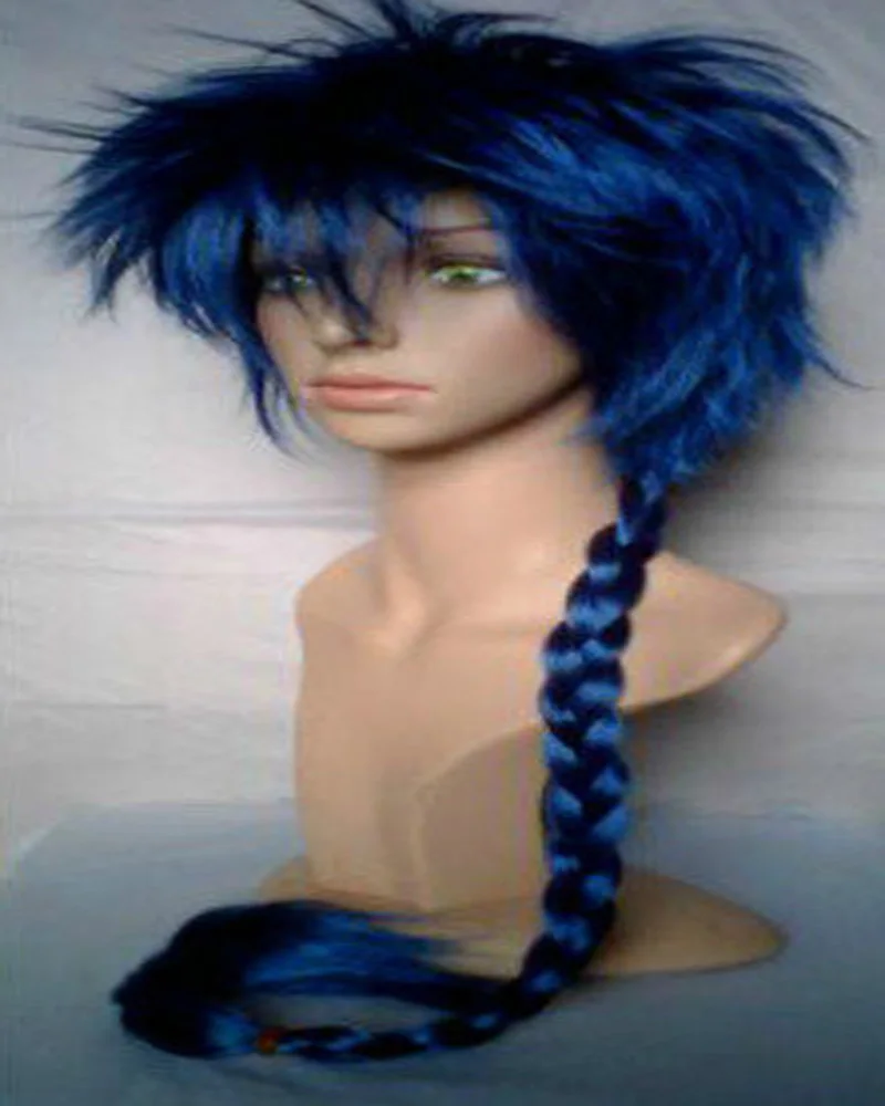 royal blue HAIRJOY синтетические волосы длинные плетеные косплей парик блонд коричневый серебряный серый синий 6 цветов - Цвет: royal blue