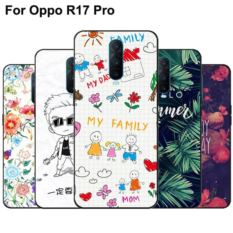Силиконовый чехол с цветами для Oppo R17Pro мягкий R 17 Pro full 360 защитный чехол|Бамперы| |