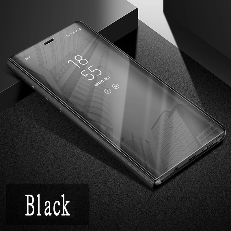 Зеркальный кожаный жесткий чехол для Samsung Galaxy A5 A7 2017 S6 S7 edge Smart Clear View флип с