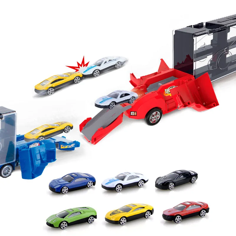 LEOOFU 6 шт./компл. 1: 64 костюм игрушечная катапульта битва контейнеровоз Детские