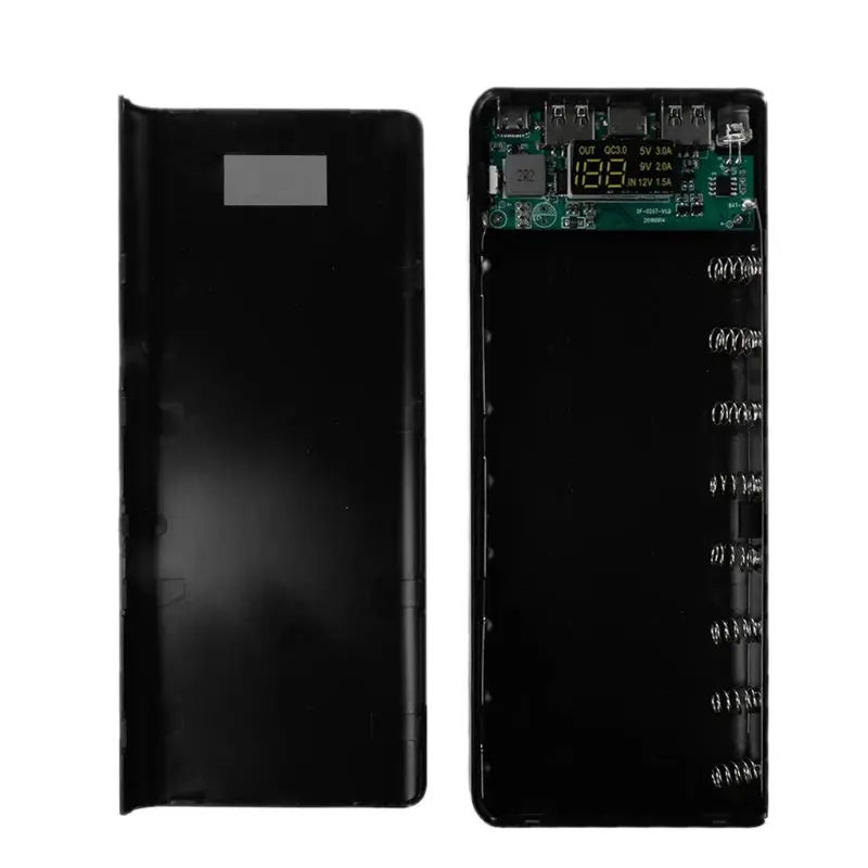 Двойной USB QC 3 0 8x 18650 аккумулятор DIY блок питания зарядное устройство для i-Phone -Xiao-mi