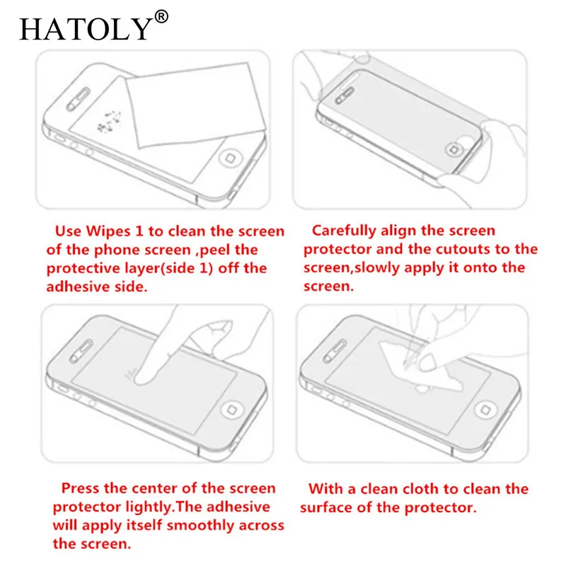 Protector de pantalla de vidrio templado para Huawei P30, pel&iacute;cula de vidrio para tel&eacute;fono Huawei P30, HATOLY, 2 uds.-4