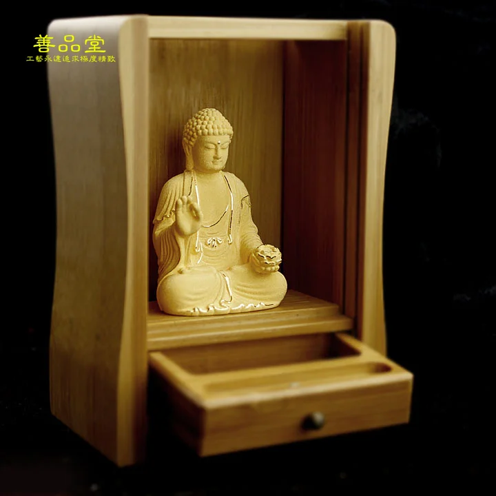 Портативный мини аллювиальный Золотой Темпл с храмами Будды Ksitigarbha Po Sam Jiuhua