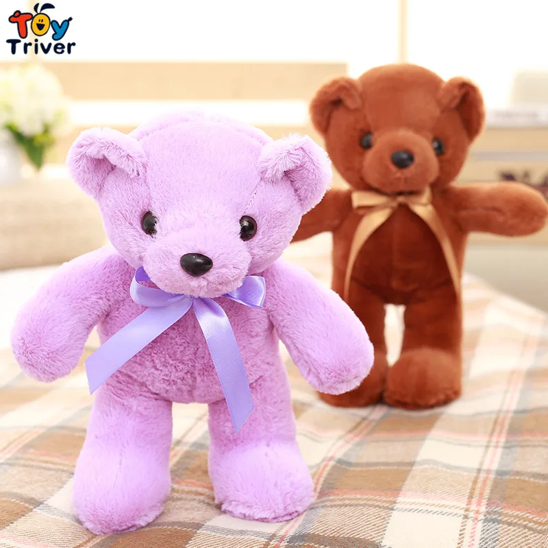 31 см мультфильм фиолетовый коричневый белый розовый плюшевый мишка плюшевая
