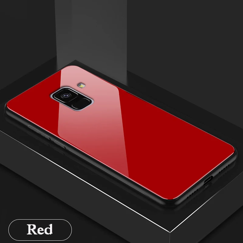 YonLinTan coque, чехол, чехол, для samsung galaxy A6 A 6 Plus A6Plus, жесткий 3d чехол на 360, задние защитные чехлы с закаленным стеклом