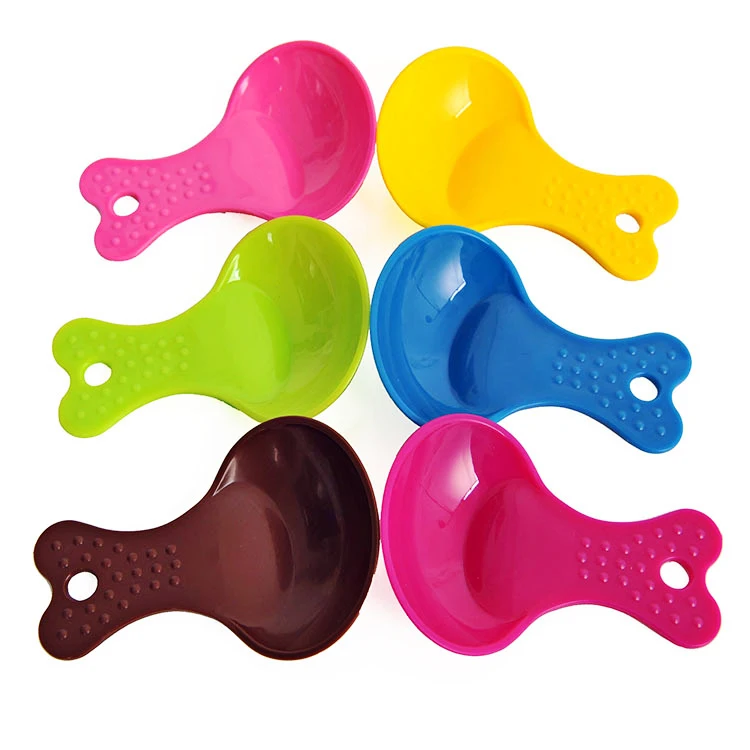 Цветная Милая маленькая ложка для питомца щенка собаки кошки лопатка еды пищевая