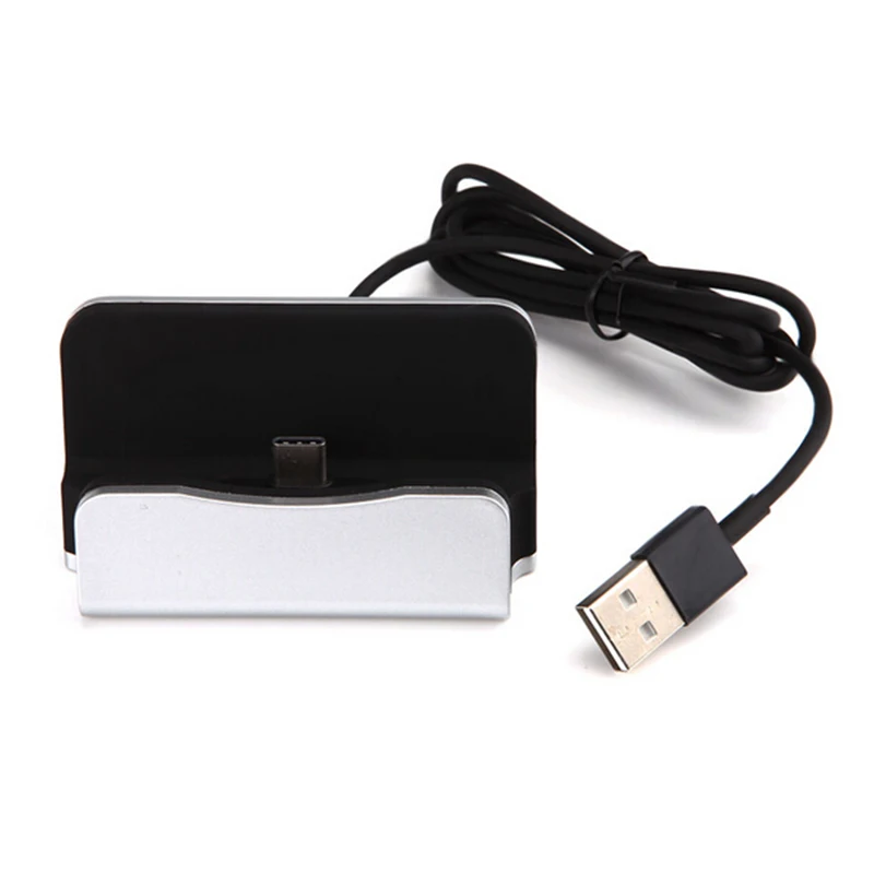 Silver Многофункциональное Зарядное устройство USB, держатель для телефона, зарядная док-станция, поддержка всех смартфонов Android, держатель для samsung Galaxy S6, S6, htc - Цвет: Silver
