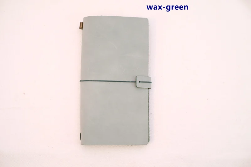 wax-green Alice Story дневник записная книжка ручной работы натуральный воск кожа записная книжка сменная Канцелярия подарок журнал Sketchbook планировщик - Цвет: wax-green
