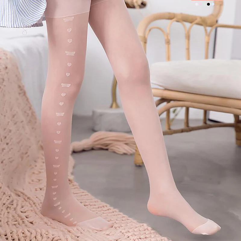 Детские колготки для девочек с бантом детские балета и танцев летняя тонкая