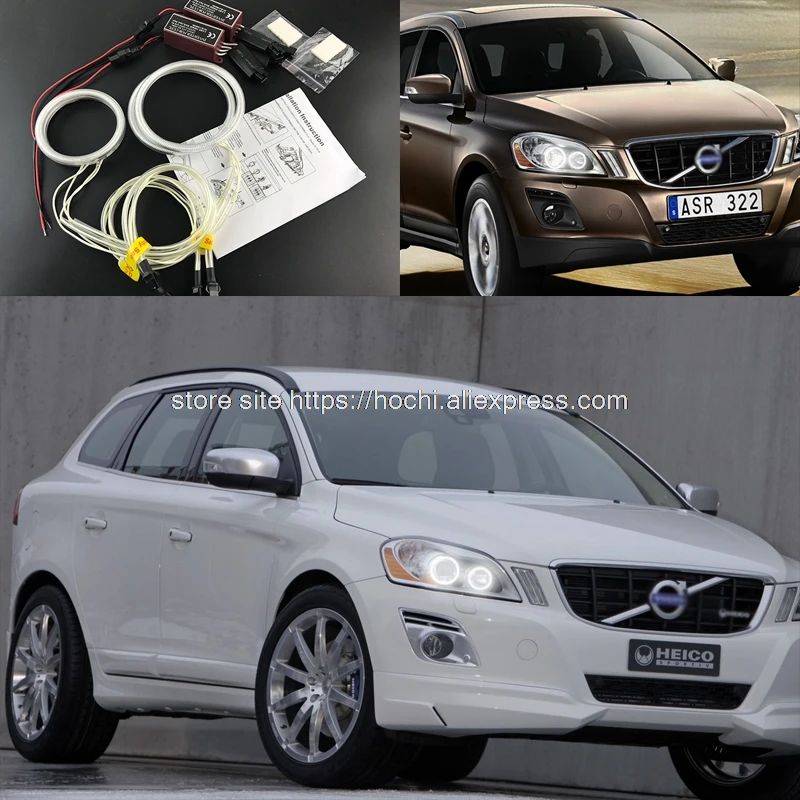Фара HochiTech ccfl angel eyes kit белая 6000k halo с кольцами для Volvo XC60 S60 2009 2010 2011 2012 2013