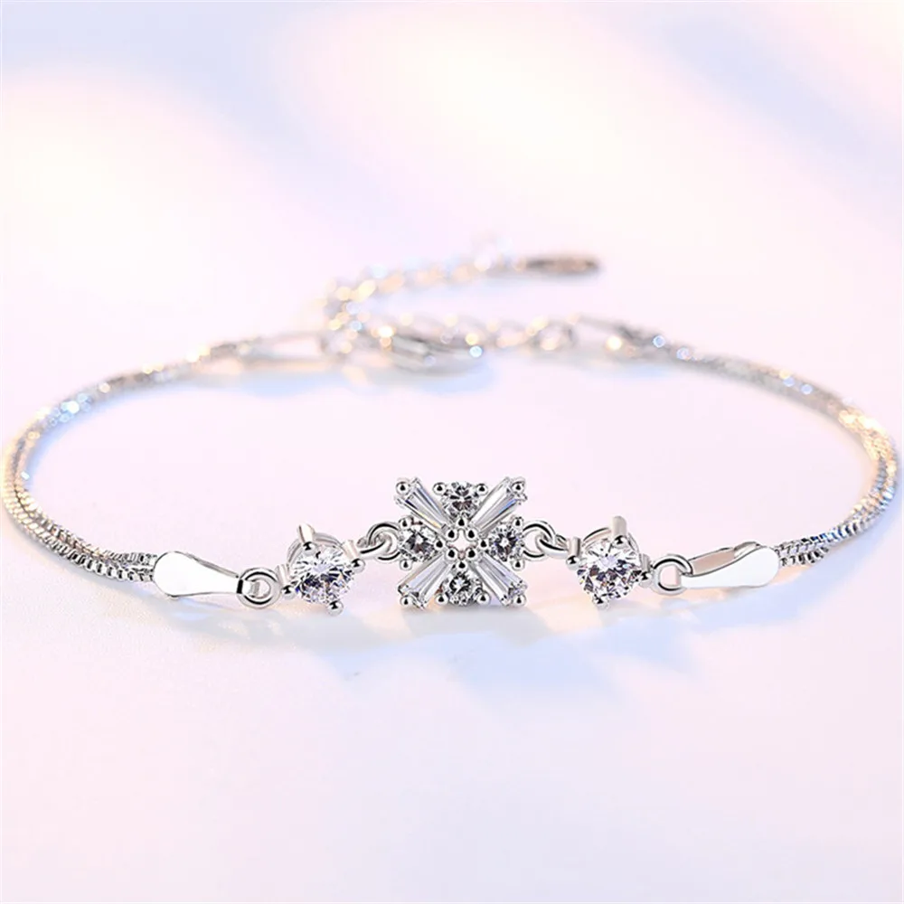 Женские серебряные браслеты с цепочкой и звеньями 16 + 3 см|brand luxury bracelet|luxury braceletluxury