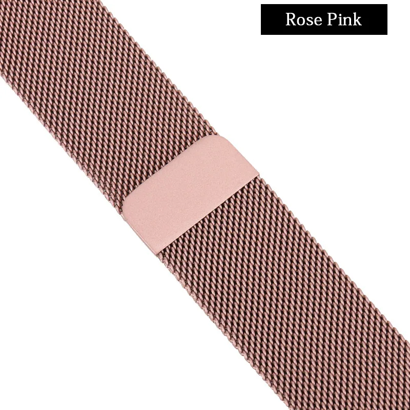 Roes Pink MAIKES, Миланская петля, ремешок для Apple Watch, 4, 44 мм, металлический ремешок для часов Apple Watch, 42 мм, ремешок из нержавеющей стали iwatch, 40 мм, 38 мм - Цвет ремешка: Roes Pink