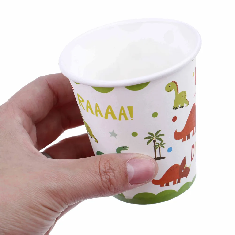 10 шт динозавр тема бумажные тарелки одноразовые стаканчики День Рождения