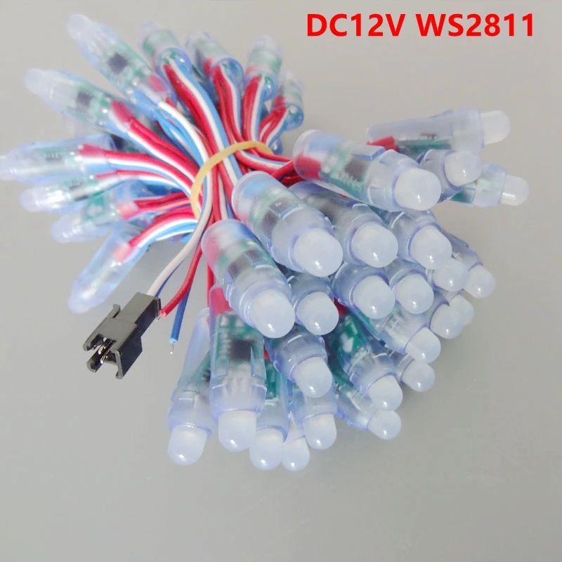 1000pcs 12mm WS2811 2811 IC RGB Led Module String Waterproof DC12V Digital Full Color LED Pixel Light wholesale | Лампы и освещение