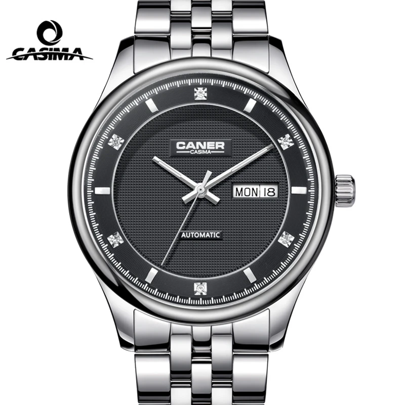 

CASIMA Brand Fashion Automatic Business Watches For Men Waterproof Sapphire Calendar Casual Mechanical Wristwatch Reloj Hombre