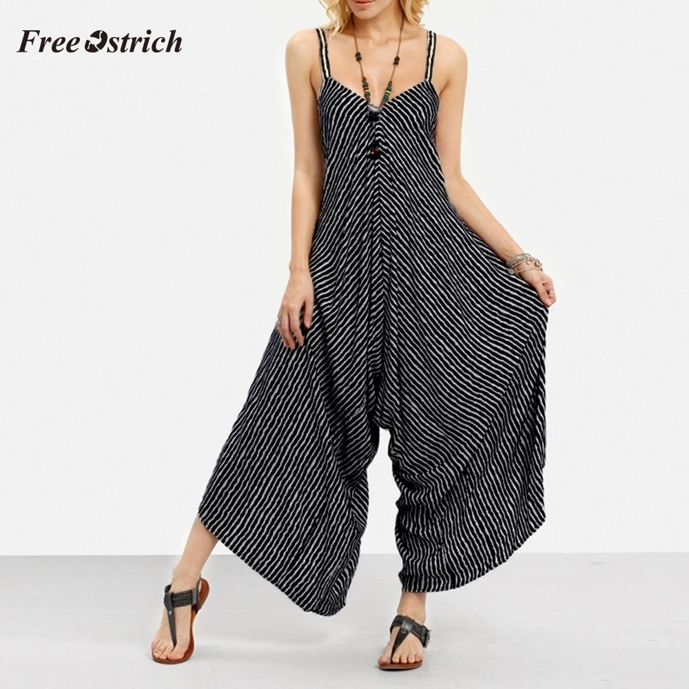 Женский свободный комбинезон со страусом вечерние Клубные комбинезоны