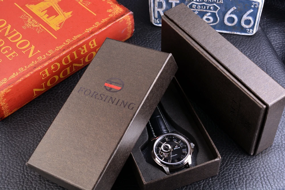 Часы наручные Forsining мужские с автоподзаводом модные дизайнерские брендовые