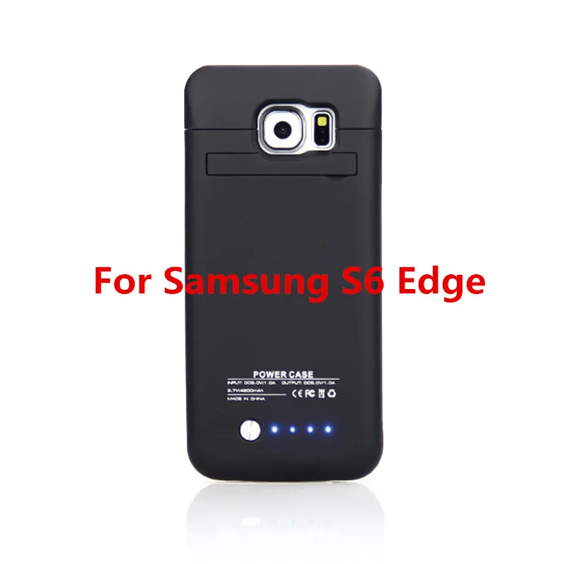 Black for S6 edge Чехол для зарядки NTSPACE для samsung Galaxy S6 edge, 4200 мА/ч, чехол для внешнего зарядного устройства для samsung S6, чехол для резервного питания - Цвет: Black for S6 edge