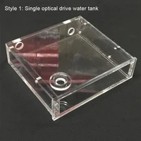 transparent acrylic computer water cooler water tank radiator water block temperature wheel cd rom single drive water tank
