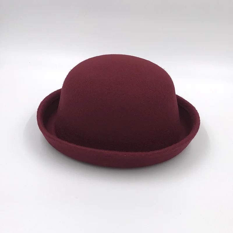 Шляпа федора шерстяная фетровая детская|felt bowler hats|girl fedora hatsbowler hat |