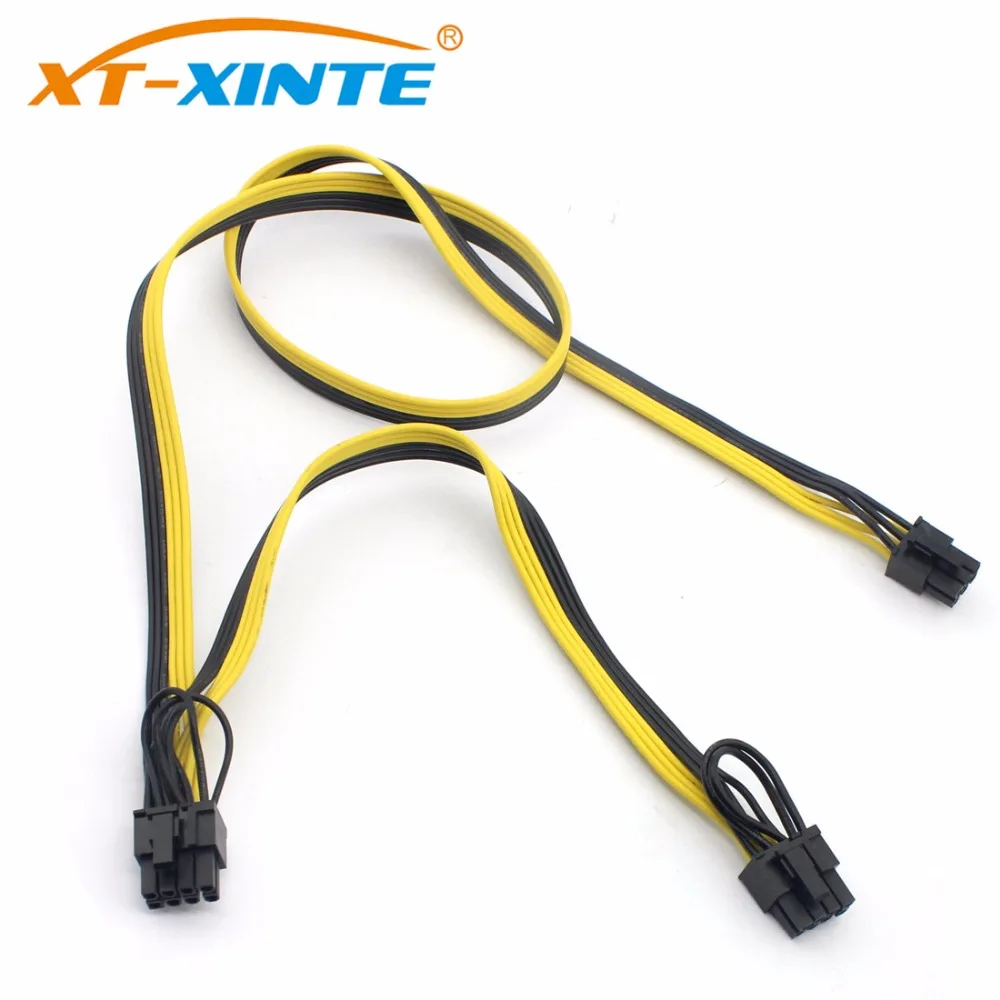 Модульный блок питания 6Pin к двойному 6 + 2Pin кабелю модуль видеокарты линия 6P 8p