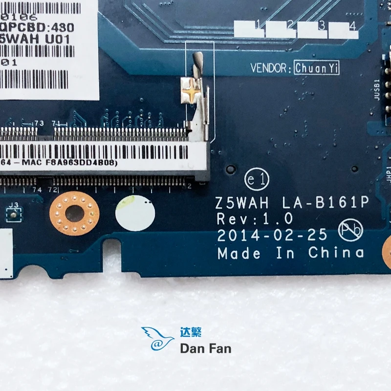 Z5WAH LA B161P ноутбук материнская плата для Acer E5 571 531 EK Системы N2957u 100%