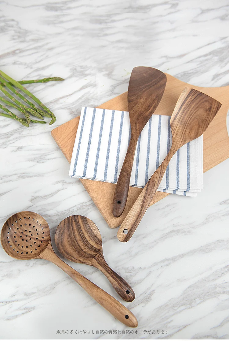 Однотонная деревянная посуда лопатка для еды искусственная кухонная утварь|kitchen