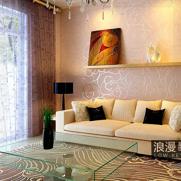 Classic Roses Wallpaper Wood Fiber Material Living Room Bedroom Flowers Backdrop 3D Printing Rose | Обустройство дома