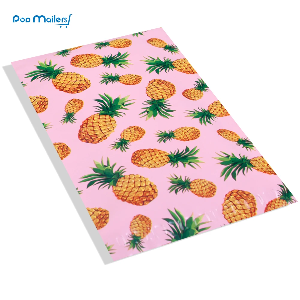 100pcs 25.5x33cm 10x13 inch Pineapple Pink Pattern Poly Mailers Self Seal Plastic Envelope Bags | Канцтовары для офиса и дома