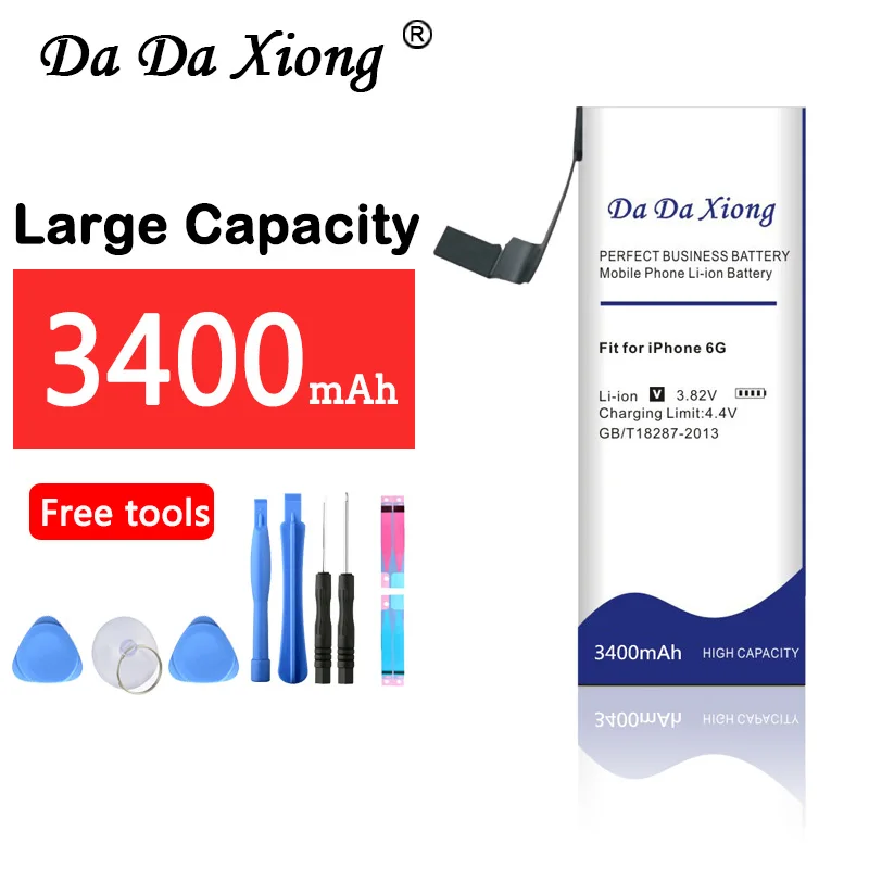 Аккумулятор Da Xiong на 3400 мА · ч для iPhone 6 аккумулятор iphone 6G|Аккумуляторы мобильных