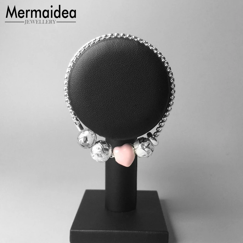 Браслет с цепочкой в форме сердца лотоса цепочка посеребренным покрытием 2020