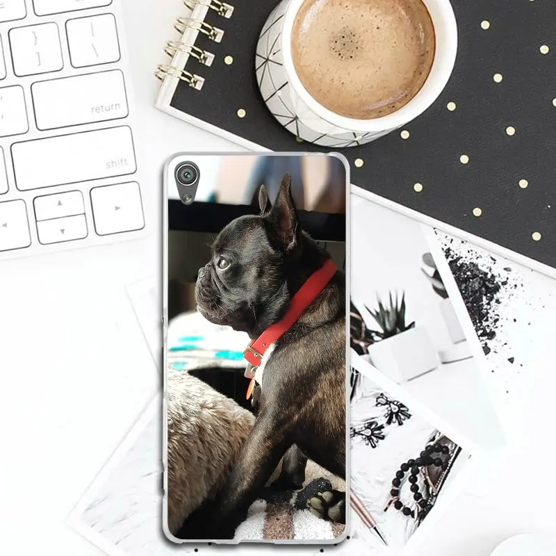 Щенок-Мопс принцесса панель в форме французского бульдога мягкий TPU мобильный