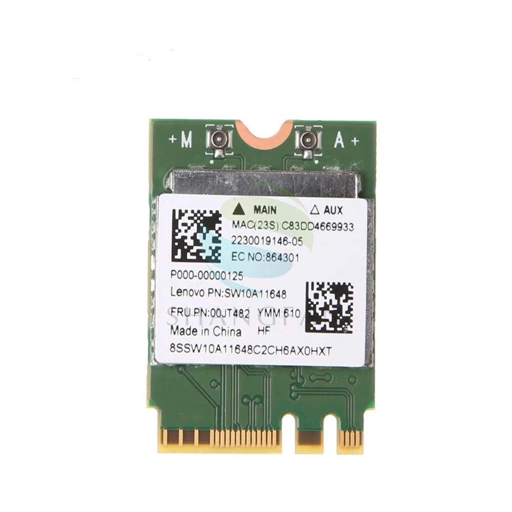 Двухдиапазонный 2 4 + 5 ГГц 433M Bluetooth V4.0 NGFF M.2 Wi-Fi WLAN 802.11ac Беспроводная
