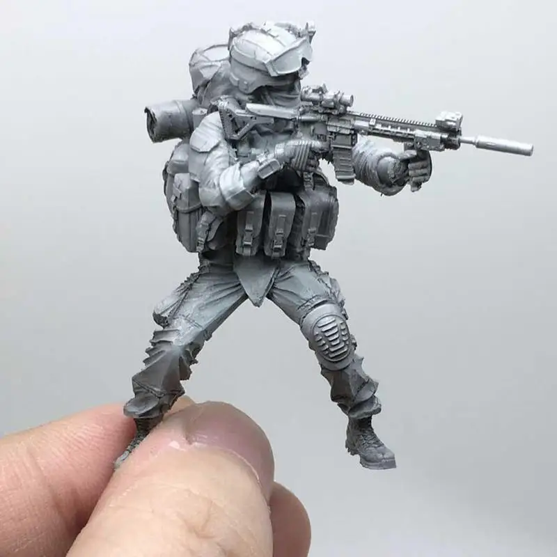 Миниатюрная модель 1/35, Современная американская армия, спецназ, боевой статус, индивидуальный солдат, полимерная модель, фигурка, набор, AH-05