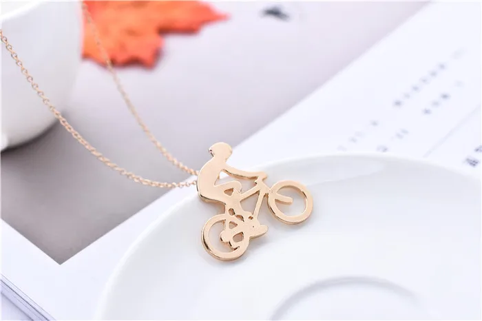 Мужское ожерелье с подвеской в виде фигурки велосипеда|Ожерелья подвеской| |