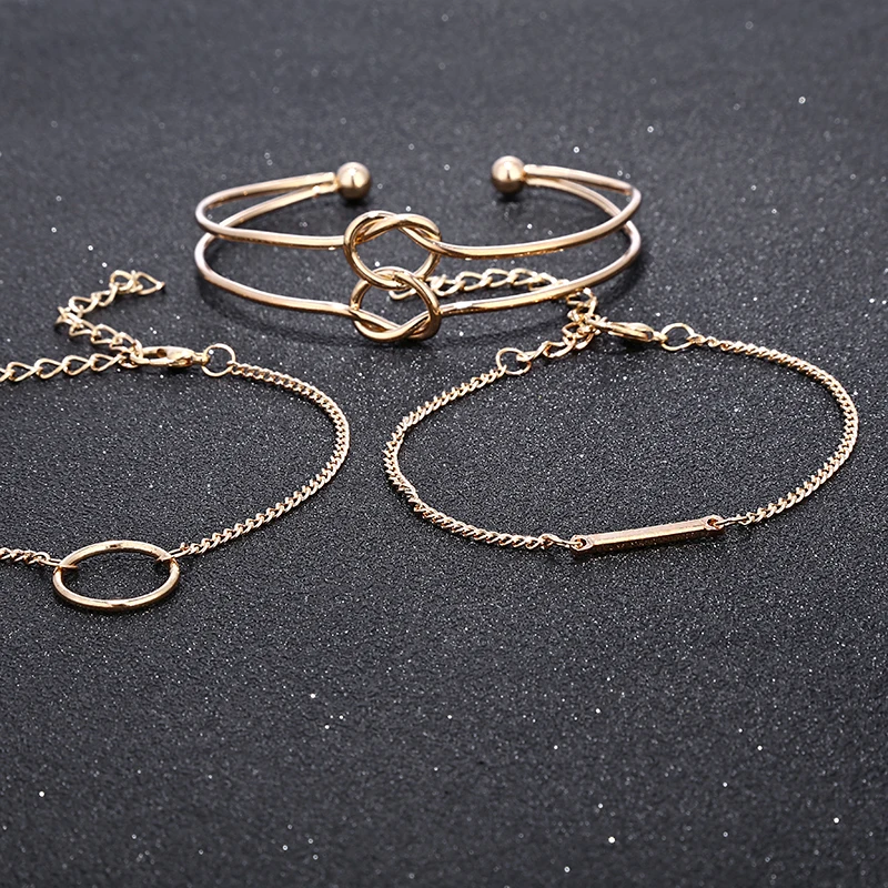 YAOLOGE Лидер продаж простой металлический браслет со стрелой модный из золотого