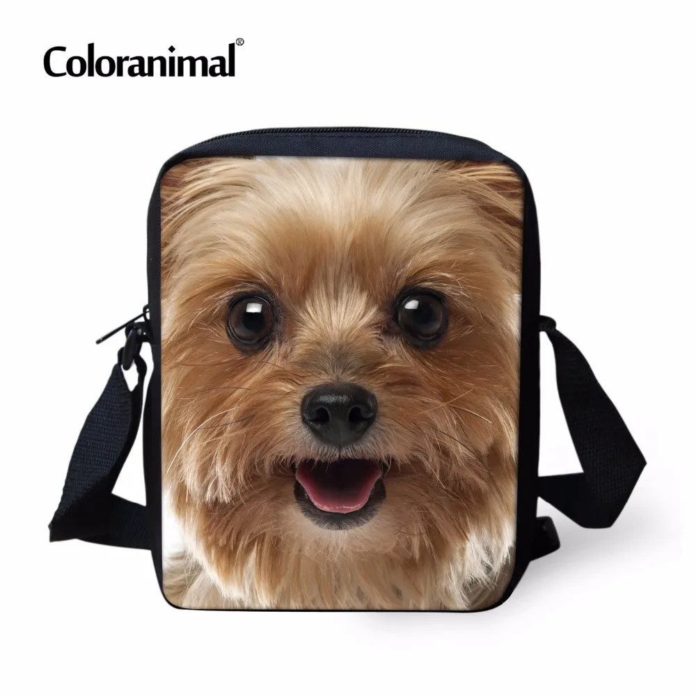 Coloranimal милые 3D Животные Йоркширский терьер печати небольшие школьные рюкзаки для подростков девочек мальчиков детская сумка через плечо