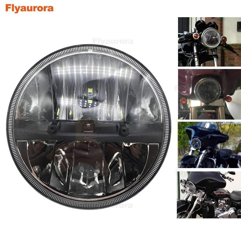 Круглая светодиодная фара для мотоциклов Yamaha Road Star 1600 7 дюймов electra glide road king flhr dyna