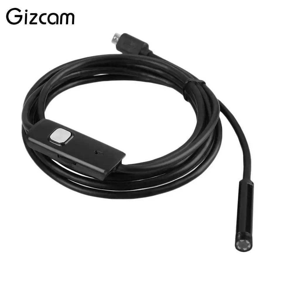 Gizcam 2 м 7 мм 0.3MP микро USB OTG эндоскоп водонепроницаемый канализационный