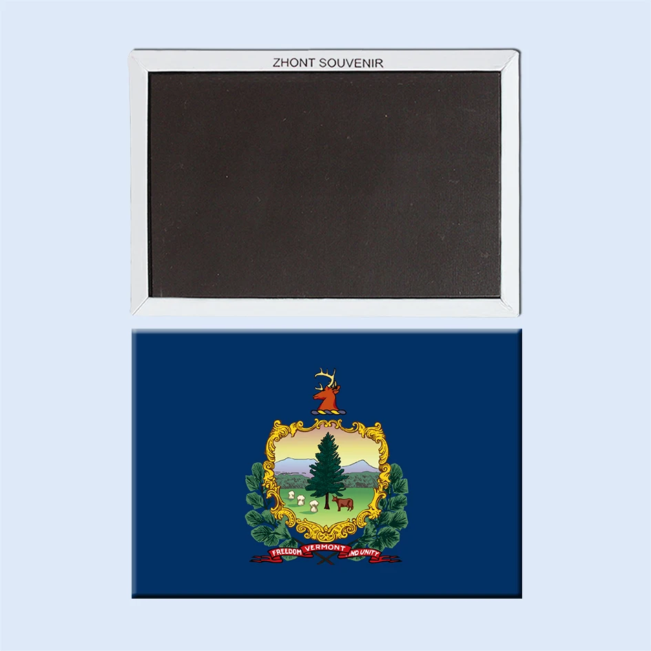 Украшения подарок Зеленый Горный штат Flag_of_Vermont магнит на холодильник 053|magnet