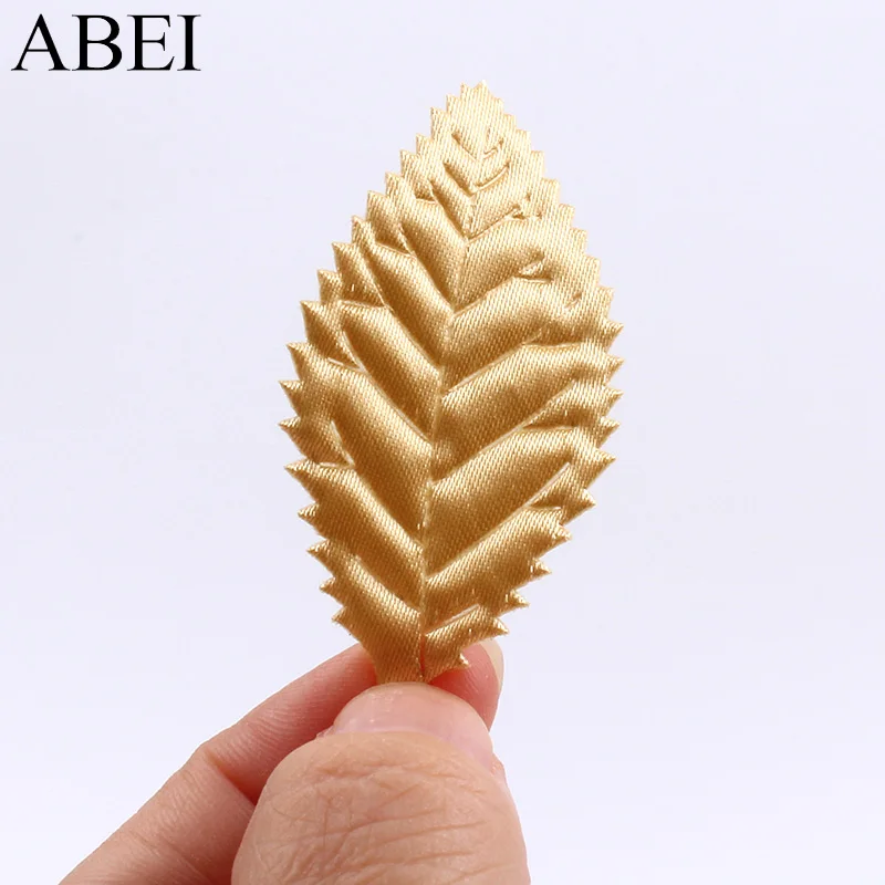 100 шт./лот разноцветные нашивки с листьями из искусственного шелка листья для