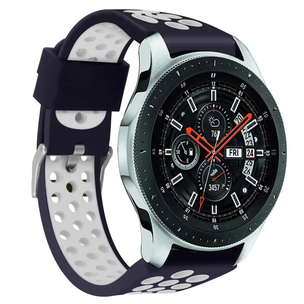 1 22 мм силиконовый спортивный ремешок для samsung Galaxy Watch gear S3 классические часы huawei сменный ремешок для часов 91012 - Цвет ремешка: 1