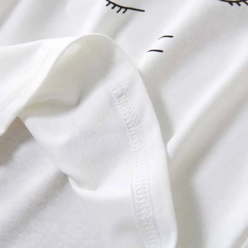 Модные летние комплекты одежды для девочек 2019 г. новые хлопковые футболки с