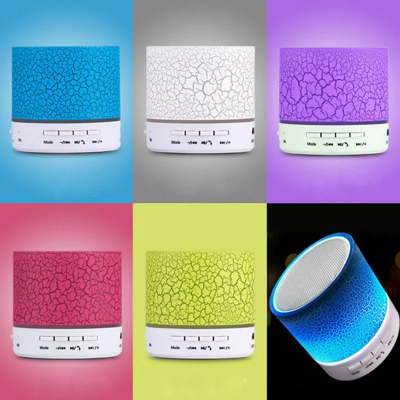 A9 мини Беспроводной Bluetooth Динамик светодиодный Hands Free TF USB s Портативный сабвуфер 3