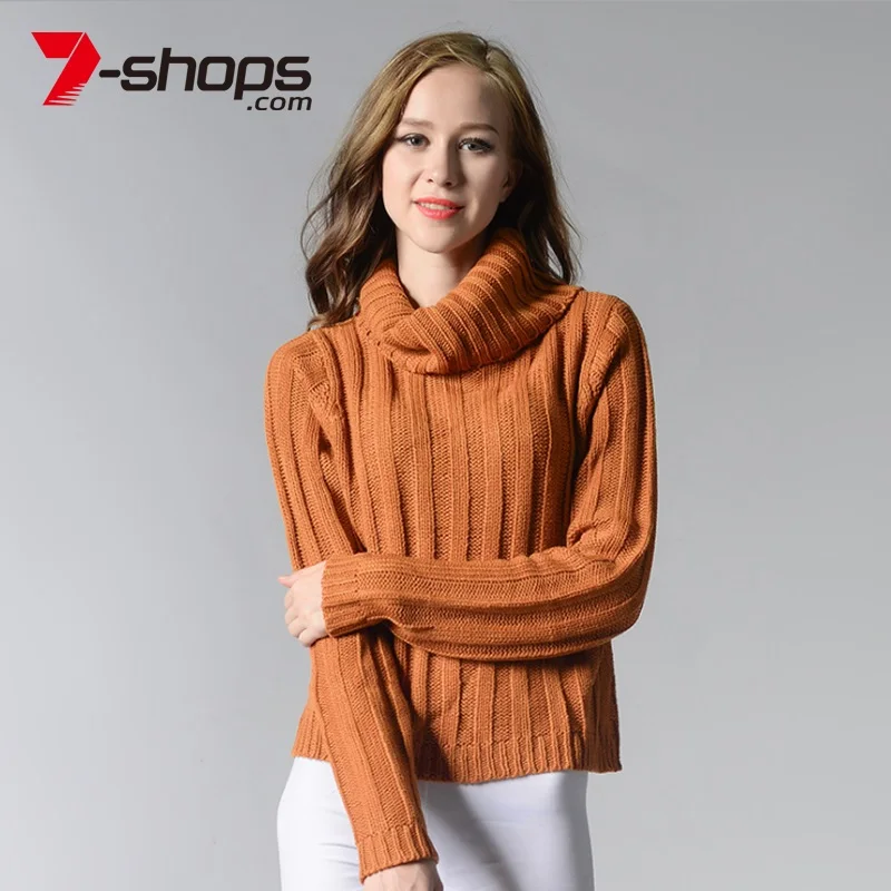 AECU женские зима модный свитер с высоким плотно облегающим шею воротником для