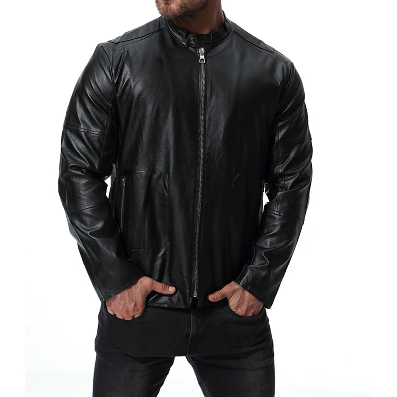 

2018 Новое поступление, мужская кожаная куртка на молнии, Повседневная модная мотоциклетная куртка Avirex, Мужская брендовая одежда S3258